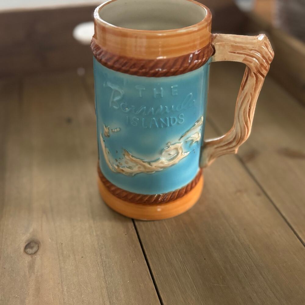 Vintage Ceramic Bermuda Beer Stein 50s
